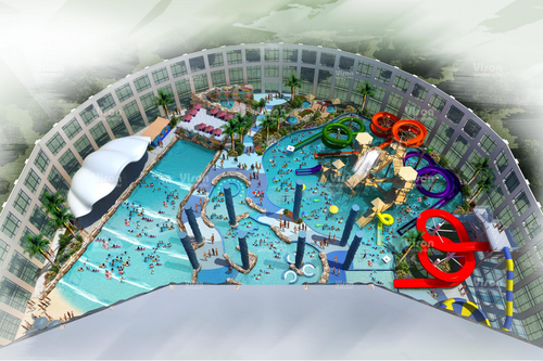 Aktueller Firmenfall über Innenwasserpark für Hotels