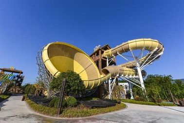 Erwachsene Personen der Fiberglas-Wasserrutsche-16m der Höhen-4/Bodenfläche der Zeit-42*60m für Wasser-Park