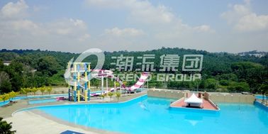 Kundenspezifisches Pool-Wasserrutsche-Vergnügungspark-Bumerang-Aqua-Dia im Freien für 2 Menschen für themenorientierten Wasser-Park