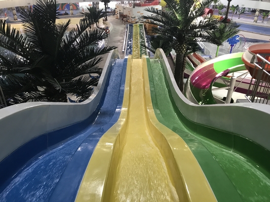 Hochgeschwindigkeitswasserrutsche des Fiberglas-Materials für Ferienzentrum-riesiges Wasser im Freien parken