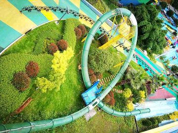 Aufregende Aqua LoopBody-Dia-Aqua-Park-Fiberglas-Wasserrutsche, Plattform-Höhe 16m