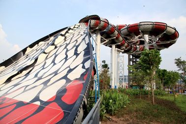 Erwachsene Fiberglas-Wasserrutsche galvanisiertes Kohlenstoffstahl-Rahmen-Königskobra-Dia für Wasser-Park