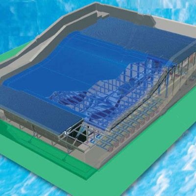 OEM Flowrider Surfing Simulator mit 65kW Wasserpumpe und weichem, starkem PVC für Wasserparks 15,3m*9,3m