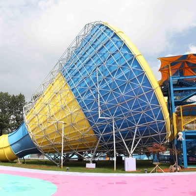 Plattform-Höhe der buntes äußeres Fiberglas-erwachsene Wasserrutsche-14.6m im themenorientierten Park