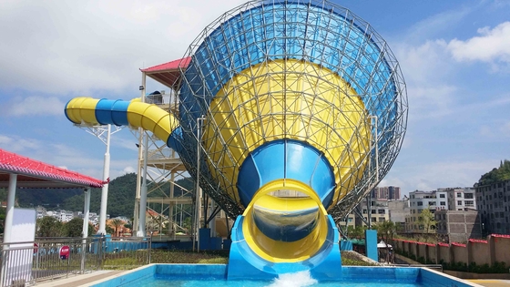 Große Fiberglas-Wasserrutsche für das Aqua lustig, große Tornado-Wasserrutsche für Wasser-Park