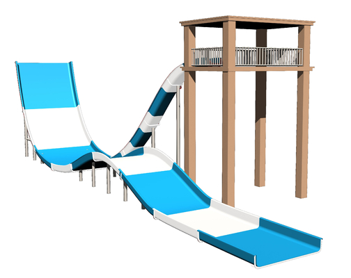 304 Edelstahl-Fiberglas-Wasserrutsche/Waterpark schieben 13m Plattform-Höhe für riesigen Aqua-Park