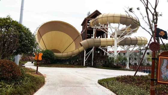 Rote/Gelb-/Grün-Fiberglas-Wasserrutsche für Spielplatz im Freien