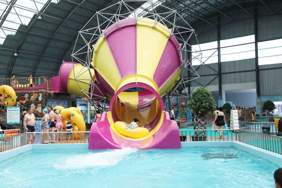 Fiberglas-Handelsfamilien-Wasserrutsche für Haus, 16m Höhe