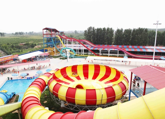 16m Raum-Schüssel-Wasserrutsche Rotes/Gelb-Aqua-Park-Bau