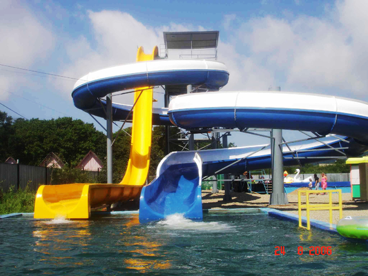 Sgs-Zustimmungs-enormer Freizeitpark-erwachsene Wasserrutsche in den Wasser-Parks, blau