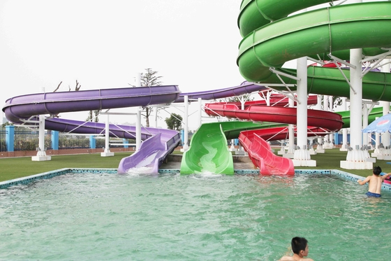 Grüne große Handelspool-Wasserrutsche für Freizeitpark-/Hinterhof-Wasserrutsche scherzen