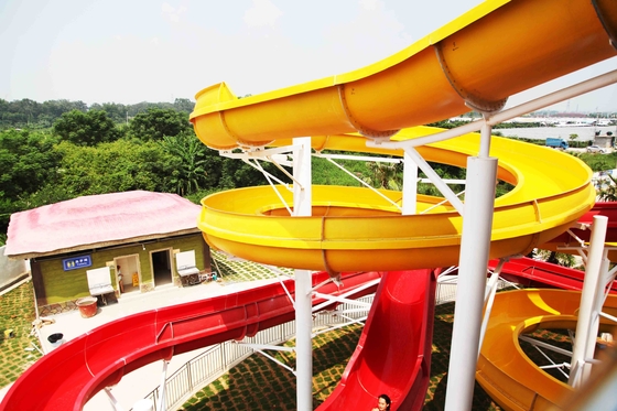 Kundengebundener Familien-Aqua-Park schiebt Fiberglas-Wasserrutsche im Freien für Vergnügungspark