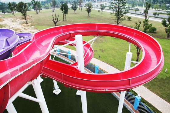 Kundenspezifische Wasserrutsche für großen Erholungsort-Spiralen-Wasser-Park im Freien, ISO-9001