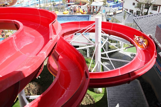 Kundenspezifische Fiberglas-Wasserrutsche FRP, 6 Menschen Aqua-Park-Ausrüstungs-1-jährige Garantie