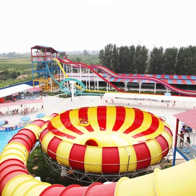 Riesiger Plattform-Spaß-Aqua-Park-kundenspezifische Wasserrutsche/Wasser-Spielplatzgeräte