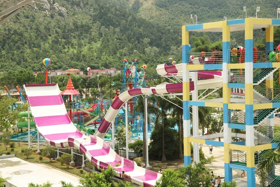 Kundenspezifische große Wasserrutsche, Vergnügungspark-Bumerang-Aqua-Dia für 2 Menschen im Wasser-Park
