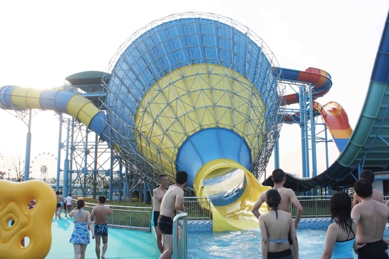 Kleine Fiberglas-Wasserrutsche für Familieninteraktion in den Kindern wässern Spielplatz für Wasser-Park