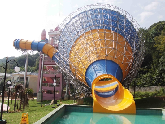 Mittlere Wirbelwind Fiberglas-Wasserrutsche im Freien für Wasserpark tragen zur Schau