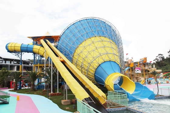 Große Tornado-Fiberglas-Pool-Dias, hohe Capicity-Familien-Wasserrutsche-Spiele