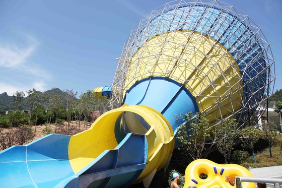 Kundengebundene Fiberglas-Wasserrutsche für Familien-/Aqua-Spiel-Wasser parken
