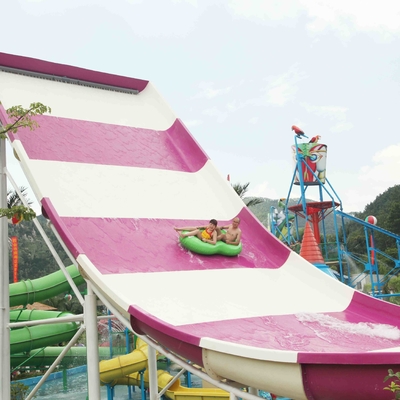 Kundenspezifische Wasserrutsche im Freien, Vergnügungspark-Bumerang-Aqua-Dia für 2 Menschen