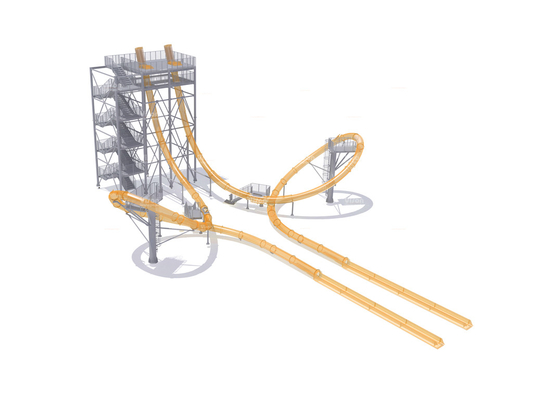 Aqua LoopBody-Dia-Aqua-Park-Fiberglas-Wasserrutsche, Plattform-Höhe 16m