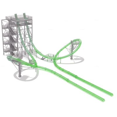 Aqua LoopBody-Dia-Aqua-Park-Fiberglas-Wasserrutsche, Plattform-Höhe 16m
