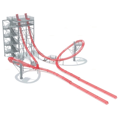 Geschwindigkeits-Aqua-Schleifen-/Körper-Dia-Aqua-Park-Fiberglas-Wasserrutsche, Plattform-Höhe 16m für Wasser-Park