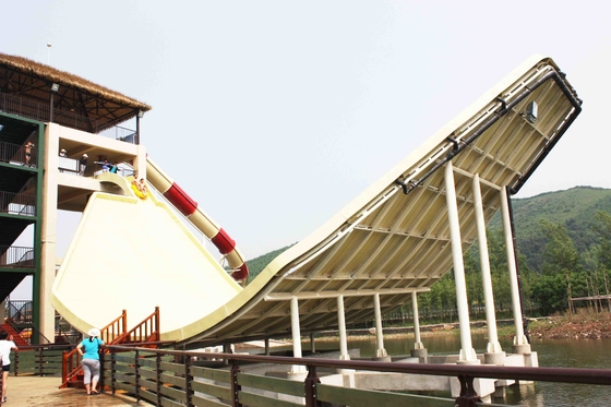 Wasser-Vergnügungspark Equipmment-Schwingen-Wasserrutsche für Ourdoor 240 Reiter/h