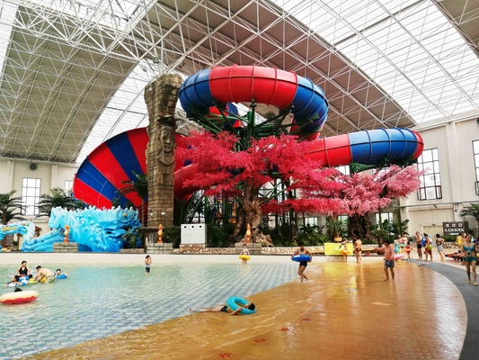 Galvanisierte Wutanfall-Kohlenstoffstahl-Aqua-Park-Ausrüstungs-Fiberglas-Wasserrutsche für Abenteuer