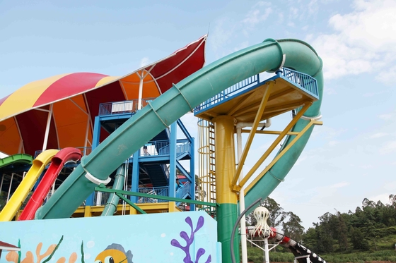 Aqua-Park-Wasserrutsche-Spiele, Aqua-Schleifen-Körper-Fiberglas schiebt für Pools