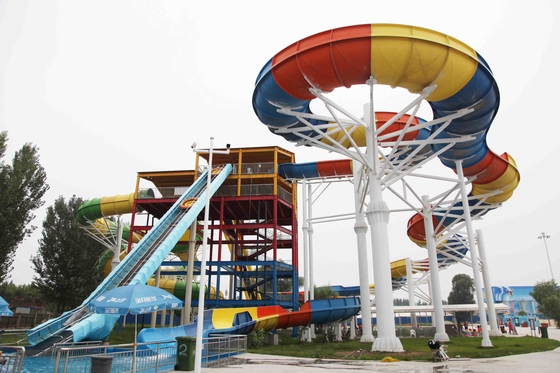 Dauerhafte Fiberglas-Wasserrutsche für Familie Interacetive-Wasser-Spaß im Aqua-Park