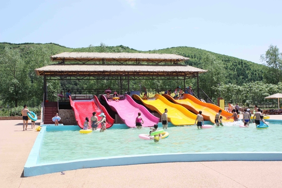 FRP scherzt Combinaton-Wasserrutsche durch Körper oder Floss für Wasser-Park-Bau im Freien
