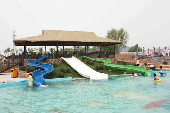 FRP scherzt Combinaton-Wasserrutsche durch Körper oder Floss für Wasser-Park-Bau im Freien