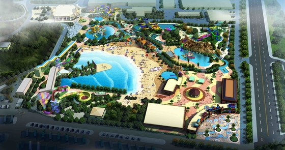 Wasserpark Projekt Vergnügungspark Bau zum Spielen