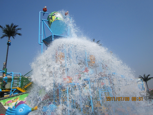 Neigen Sie Thermalquelle Waterpark-Projekt, Fiberglas-Wasser-Park-Ausrüstung/kundengebundenes Aqua-Park-Projekt