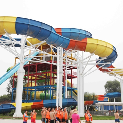 Galvanisierte Kohlenstoffstahl-Rohr-Fiberglas-Wasserrutsche für Unterhaltungs-Wasser-Park
