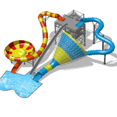 Beste Kombinationsfiberglaswasserrutsche für Wasserpark, Geschwindigkeits-Wasserrutsche für Wasser-Park