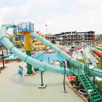 Kundengebundene aufregende Aqua-Park-Fiberglas-Wasserrutsche, Plattform-Höhe 16m für Erwachsene