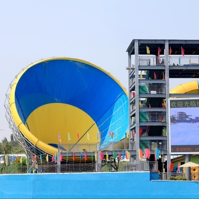 Bunte Superwasserrutsche der hohen Qualität mit Raum-Loch-langem Dia für Vergnügungspark