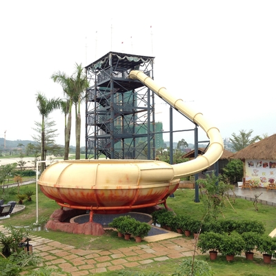 Rote/Raum-Schüssel-Wasserrutsche der Gelb-Aqua-Park-Ausrüstungs-16m für Wasser-Park