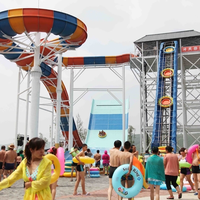 Unterhaltungs-Regenbogen-Pilz-Swimmingpool-Wasserrutsche/Wasser-Spielgeräte im Freien