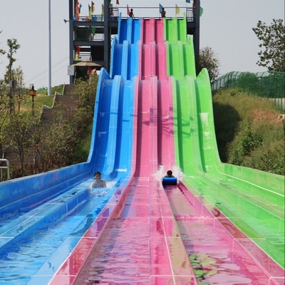 Multi- Weg-Regenbogen-kundenspezifische Wasserrutsche für Aqua-Park-Fiberglas-Material