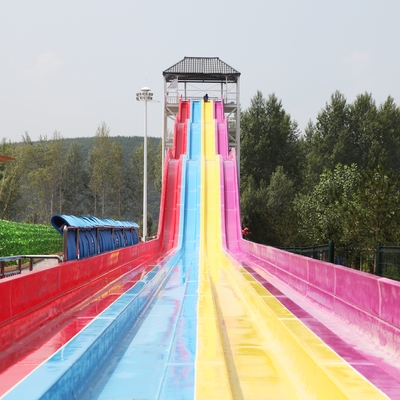 Lustiges Regenbogen-großes Pool-kundenspezifische Wasserrutsche für Familien-Aqua-Park