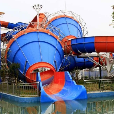 Dauerhafte Fiberglas-Wasserrutsche für Familien-wechselwirkenden Wasser-Spaß im Wasser-Park