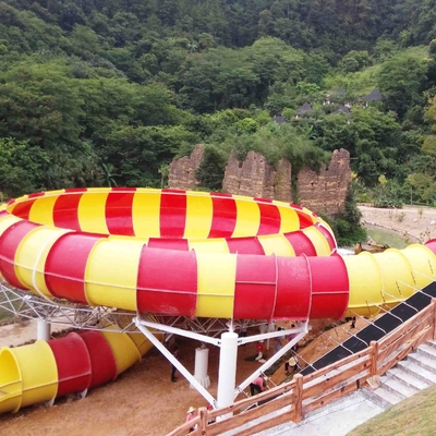 Farbige Fiberglas-kundenspezifische Wasserrutsche, erwachsene lange Wasserrutsche