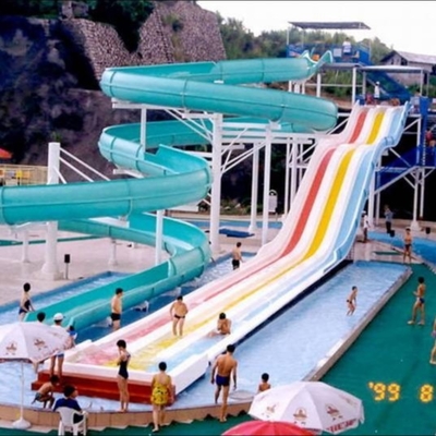 Sgs-Zustimmungs-enormer Freizeitpark-erwachsene Wasserrutsche in den Wasser-Parks, blau