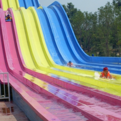 Nebeneinander mehrspuriges Fiberglas-Renndia, Waterslide laufend, kundenspezifische Wasserrutsche