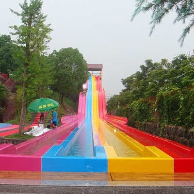 Nebeneinander mehrspuriges Fiberglas-Renndia, Waterslide laufend, kundenspezifische Wasserrutsche
