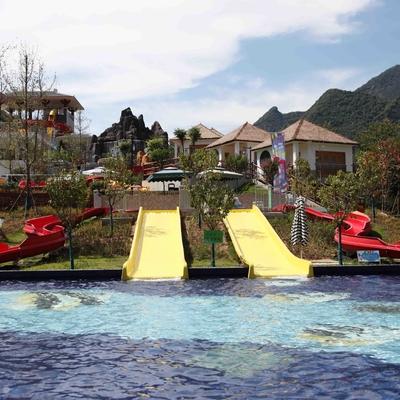 Großes Kindspielplatz-Dia mit Aqua-Spiel, Fiberglas-Wasserrutsche für Kinder